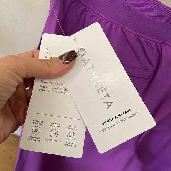 NWT ATHLETA Brooklyn Heights | Vienna Slim Pant in Jazzy Purple - Picture 6 of 9